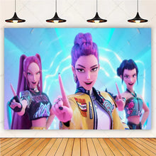 Lade das Bild in den Galerie-Viewer, HUNTR/X K-Pop Demon Hunters Wandposter in großem Format – ideal für Feier, Party oder Geburtstag

