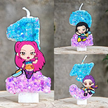 Lade das Bild in den Galerie-Viewer, Festliche K-Pop Demon Hunters Kerze – inklusive Jahreszahl für Geburtstage
