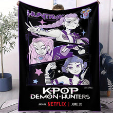 Lade das Bild in den Galerie-Viewer, Kuschelige Flanelldecken im Hunterix K-Pop Demon Hunters Stil – Auswahl aus 31 Motiven
