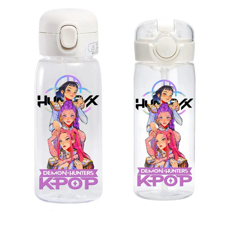 Praktische Hunterx K-Pop Demon Hunters Wasserflasche für Sport & Alltag – erhältlich in 400 und 600 ml
