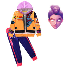 Lade das Bild in den Galerie-Viewer, Detailreiches Rumi Kinder-Cosplay im K-Pop Demon Hunters Stil
