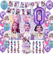 Lade das Bild in den Galerie-Viewer, Geburtstags-Deko-Set im K-Pop Demon Hunters Design – 32 Teile mit Jahreszahl-Ballon
