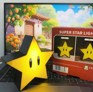 Super Mario Stern oder Fragezeichen Lampe Nachtlicht Deko