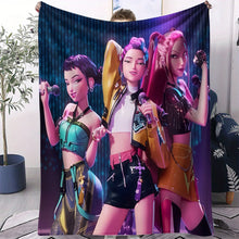 Lade das Bild in den Galerie-Viewer, Kuschelige Flanelldecken im Hunterix K-Pop Demon Hunters Stil – Auswahl aus 31 Motiven
