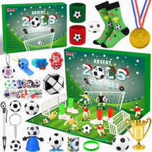 Lade das Bild in den Galerie-Viewer, Fußball Adventskalender 2025 für Kinder 24 Tage Überraschungen Socken Weihnachtsgeschenk Fans
