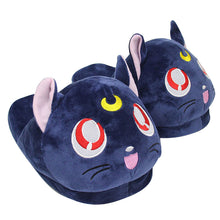 Lade das Bild in den Galerie-Viewer, Sailor Moon Luna Cat Plüschige Hausschuhe kaufen - Pk.toys
