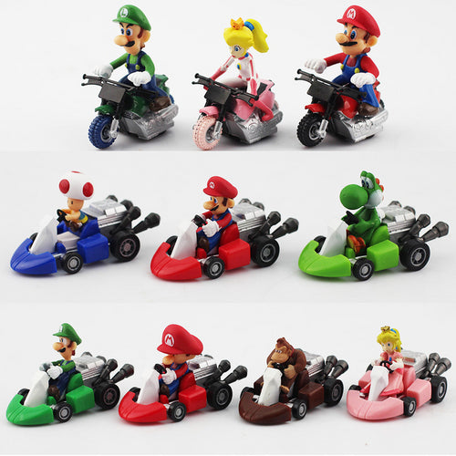 10er Set Super Mario Spiel Autos mit Pullback Funktion kaufen - Pk.toys