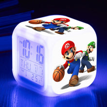 Lade das Bild in den Galerie-Viewer, Super Mario Digital Wecker mit LED und Farbwechsel kaufen - Pk.toys
