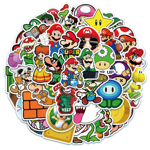 Super Mario Aufkleber - Sticker im 50er oder 100er Set kaufen - Pk.toys